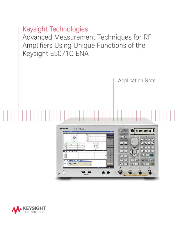 Advanced Measurement Techniques for RF Amplifiers PDF Asset Page Keysight